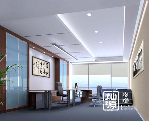 客服機房二層領(lǐng)導辦公室效果圖 