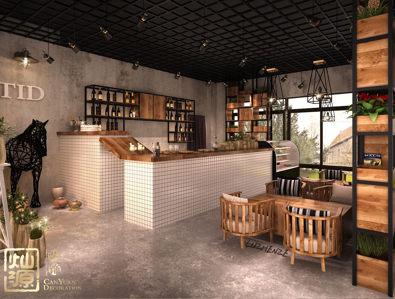 奶茶店裝修設(shè)計效果圖