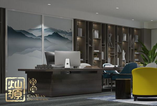 總經理辦公室效果圖：工作區(qū)