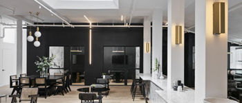 珊瑚橘美容院設(shè)計  設(shè)計感強烈的美容院設(shè)計