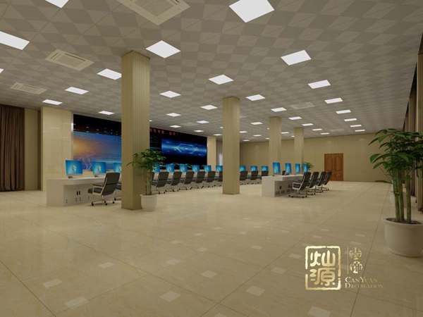 廣西工業(yè)園區(qū)辦公室裝修 實用高效的調(diào)度中心按需設計