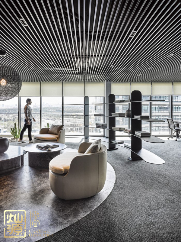 南寧五象新區(qū)辦公室大理石墻面裝修效果圖 呈現(xiàn)極致實(shí)用和簡約的奢華