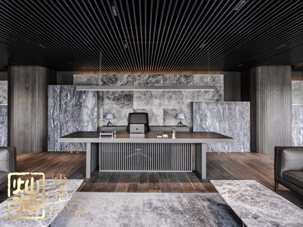 南寧五象新區(qū)辦公室大理石墻面裝修效果圖 呈現(xiàn)極致實(shí)用和簡約的奢華