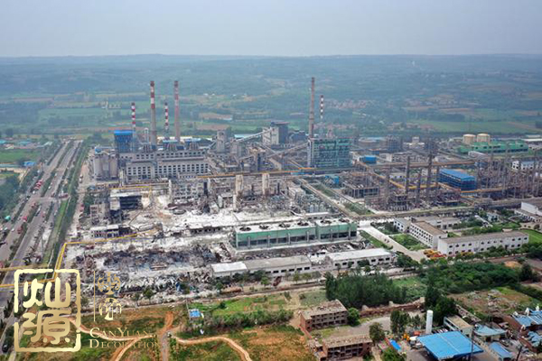 河南氣化廠爆炸觸目驚心 河南氣化廠爆炸前后廠區(qū)對比圖