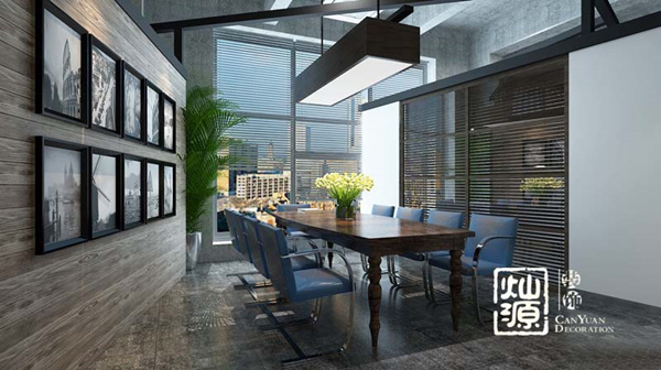 工業(yè)風(fēng)辦公室裝修效果圖&mdash;燦源裝飾