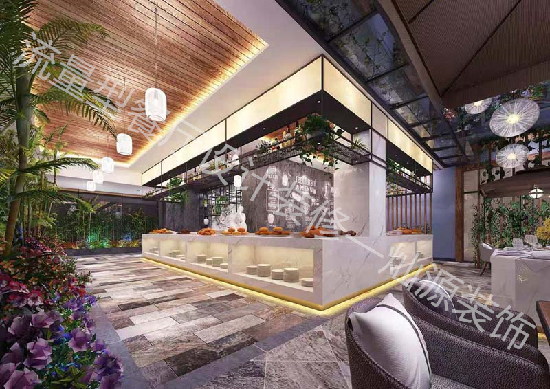 “為人氣加分！原始美感+精算成本”——水泥工業(yè)風餐廳設計裝修效果圖-燦源裝飾