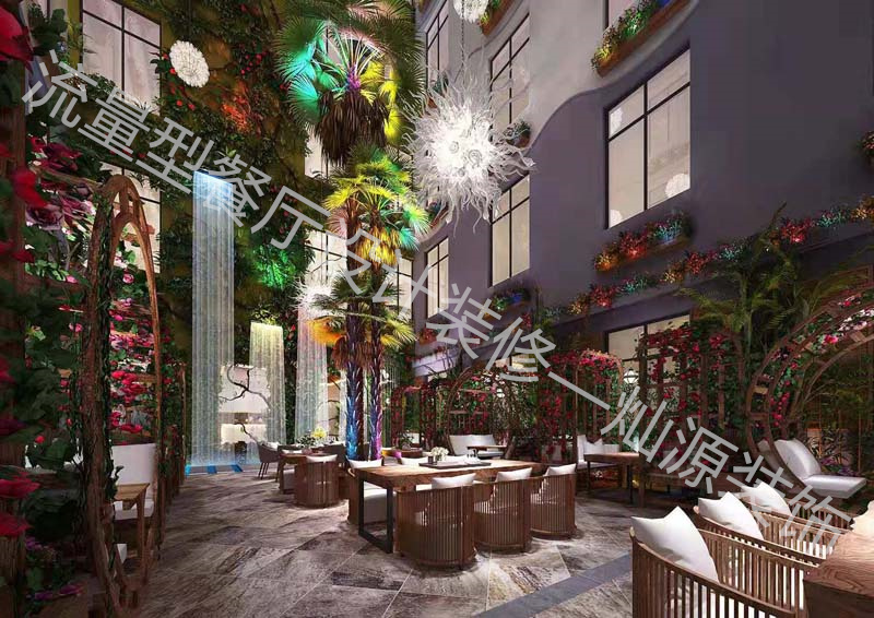 水泥工業(yè)風(fēng)餐廳設(shè)計(jì)裝修效果圖&mdash;燦源裝飾