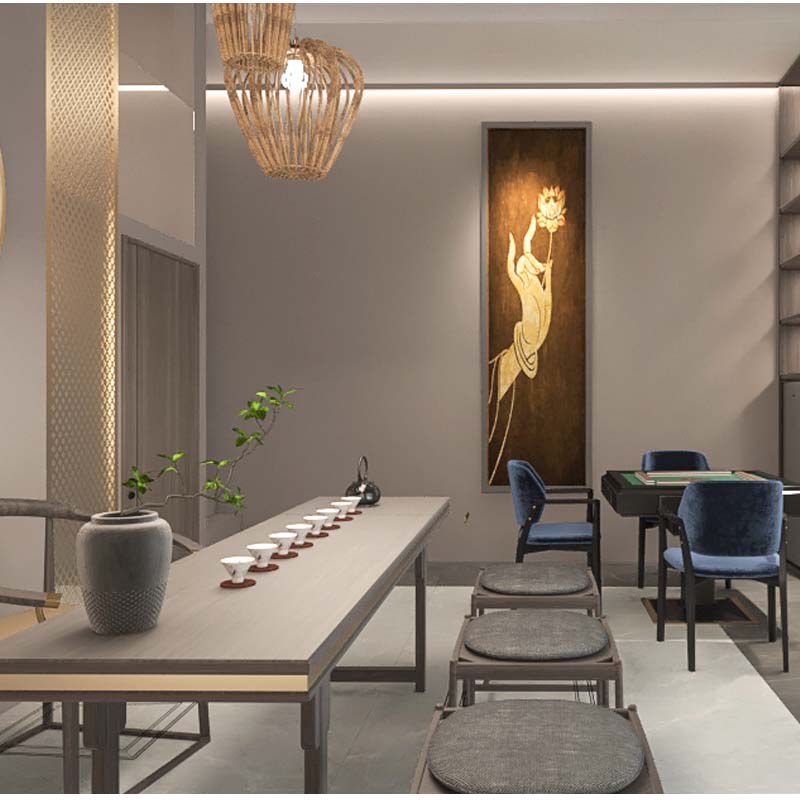 “多功能娛樂(lè)化，雅致又不失趣味性”—Loft格局南寧中式茶館設(shè)計(jì)裝修案例