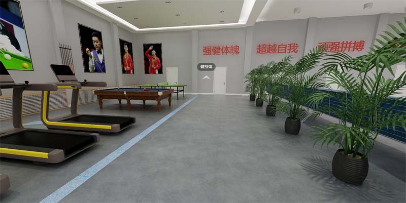 健身會所設(shè)計裝修效果圖&mdash;燦源裝飾